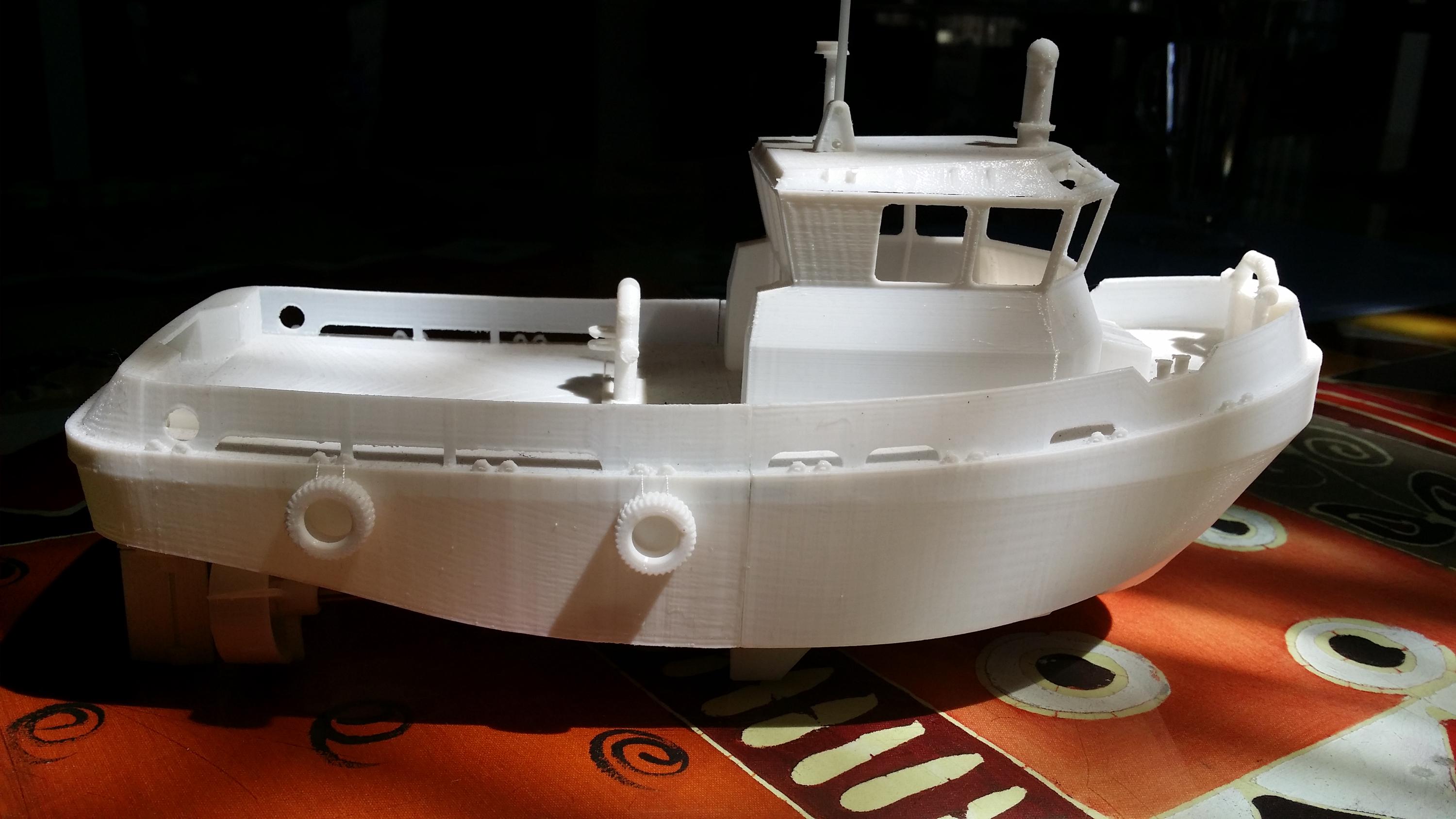 thumbnail image 2 of SME Platinum Series 32' Pushboat Tug - N Scale 1:160, 3D Printed, Unpainted 2 of 6