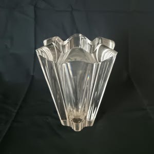 Heavy Crystal Vase Anna Ehrner By Kosta Boda Art Glass Swedish Design #49327