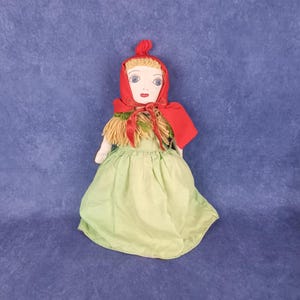 Topsy-Turvy Doll Vintage Little Red Riding Hood / Grandma / Wolf Rare Cloth Doll