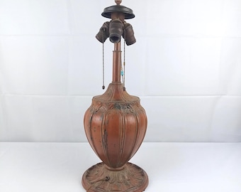 Antique 1920s Miller Lamp Art Deco Painted Heavy Metal Body