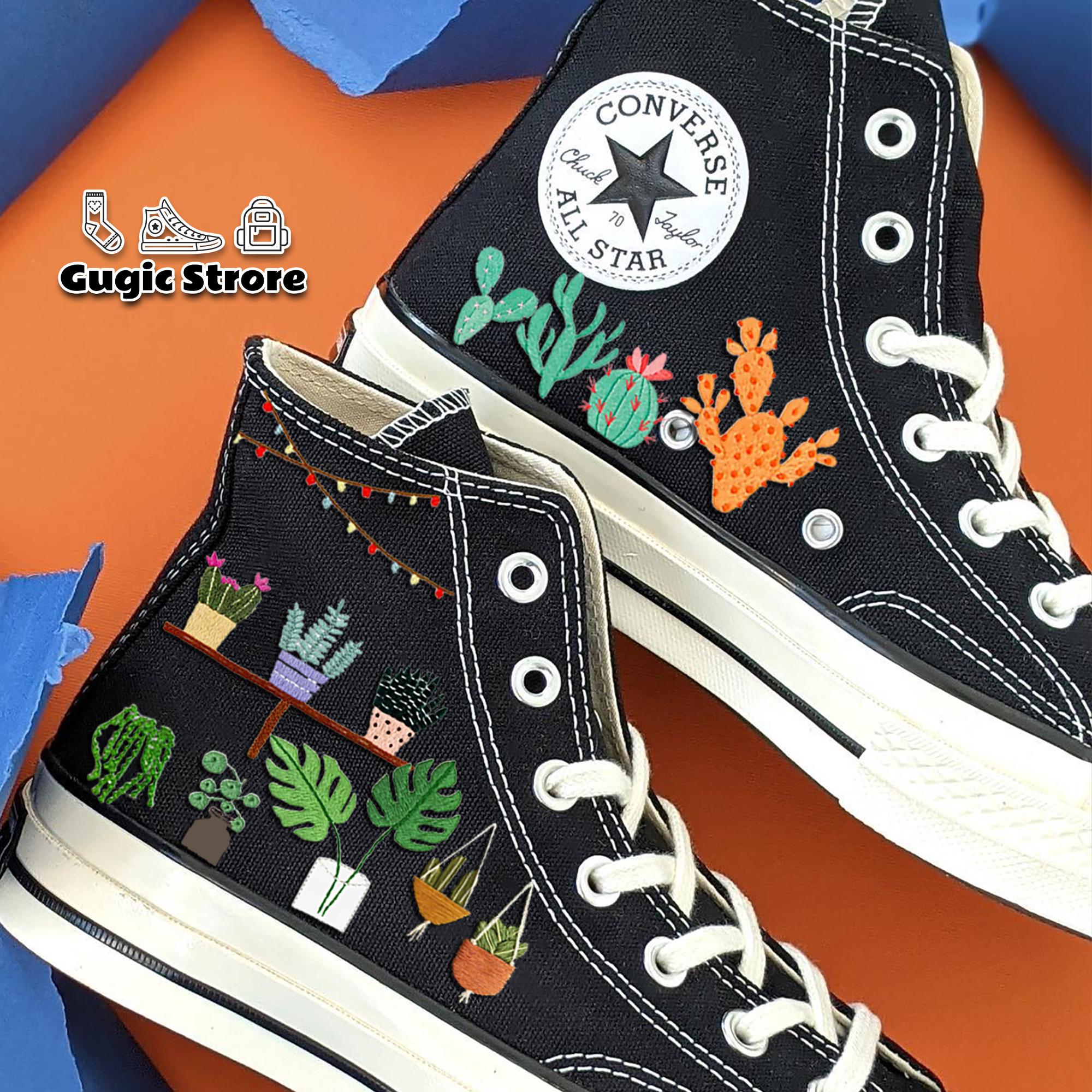 Vans Shoes With Monstera Leaves