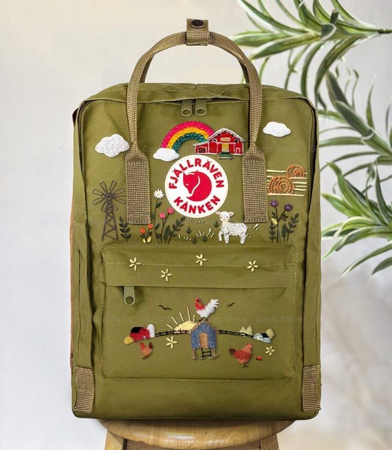 Custom Embroidered Fjallraven Kanken, Fjallraven Kanken