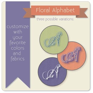 Hand Embroidery Patterns Full Alphabet Floral Alphabet Embroidery Patterns Monogram Embroidery Digital Download image 4