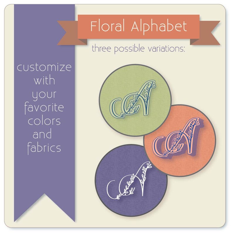 Hand Embroidery Patterns Full Alphabet Floral Alphabet Embroidery Patterns Monogram Embroidery Digital Download image 4