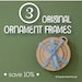 Embroidery Frames for Christmas Ornaments MULTI PACK of 3 DIY wood frame for hand embroidery
