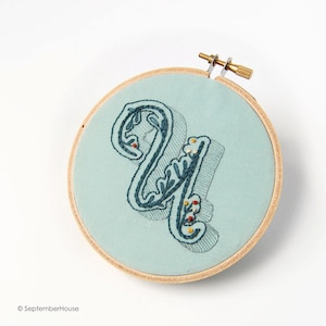 Hand Embroidery Patterns Full Alphabet Floral Alphabet Embroidery Patterns Monogram Embroidery Digital Download image 1