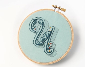 Floral Alphabet Hand Embroidery Pattern | Full Monogram (Digital Download)