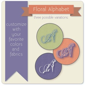 Embroidery Patterns Modern Monograms Letter G hand embroidery patterns in three styles Alphabet Letter embroidery designs by SeptemberHouse image 5