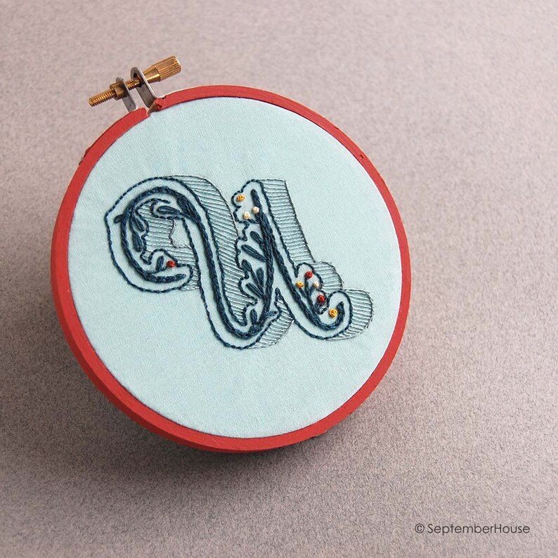 Hand Embroidery Patterns Full Alphabet Floral Alphabet Embroidery Patterns Monogram Embroidery Digital Download image 2