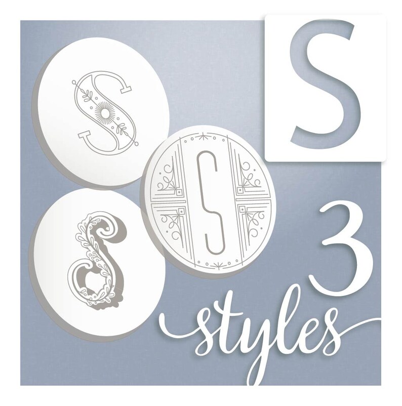 Embroidery monogram modern monograms letter s hand embroidery  etsy Embroidery monogram modern monograms letter s hand embroidery  etsy