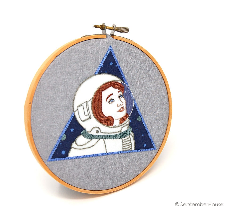 Astronaut modern embroidery kit astronaut embroidery sybju  etsy Astronaut modern embroidery kit astronaut embroidery sybju  etsy
