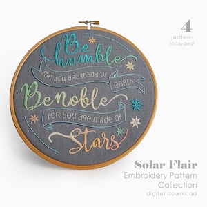 Embroidery Pattern | Space Embroidery Patterns | Quote Wall Art | PDF Download Patterns | Space Quote Art | Nursery Art | Hoop Art