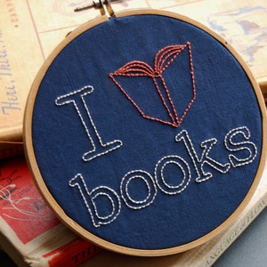 Embroidery Patterns BOOKSMART Hand Embroidery Patterns Embroidery Designs for Book Lovers & Book Nerds Book Patterns for Embroidery image 5