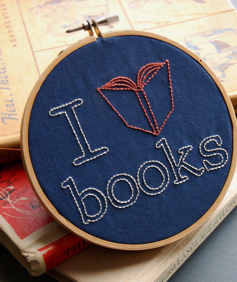 Embroidery Patterns BOOKSMART Hand Embroidery Patterns Embroidery Designs for Book Lovers & Book Nerds Book Patterns for Embroidery image 5