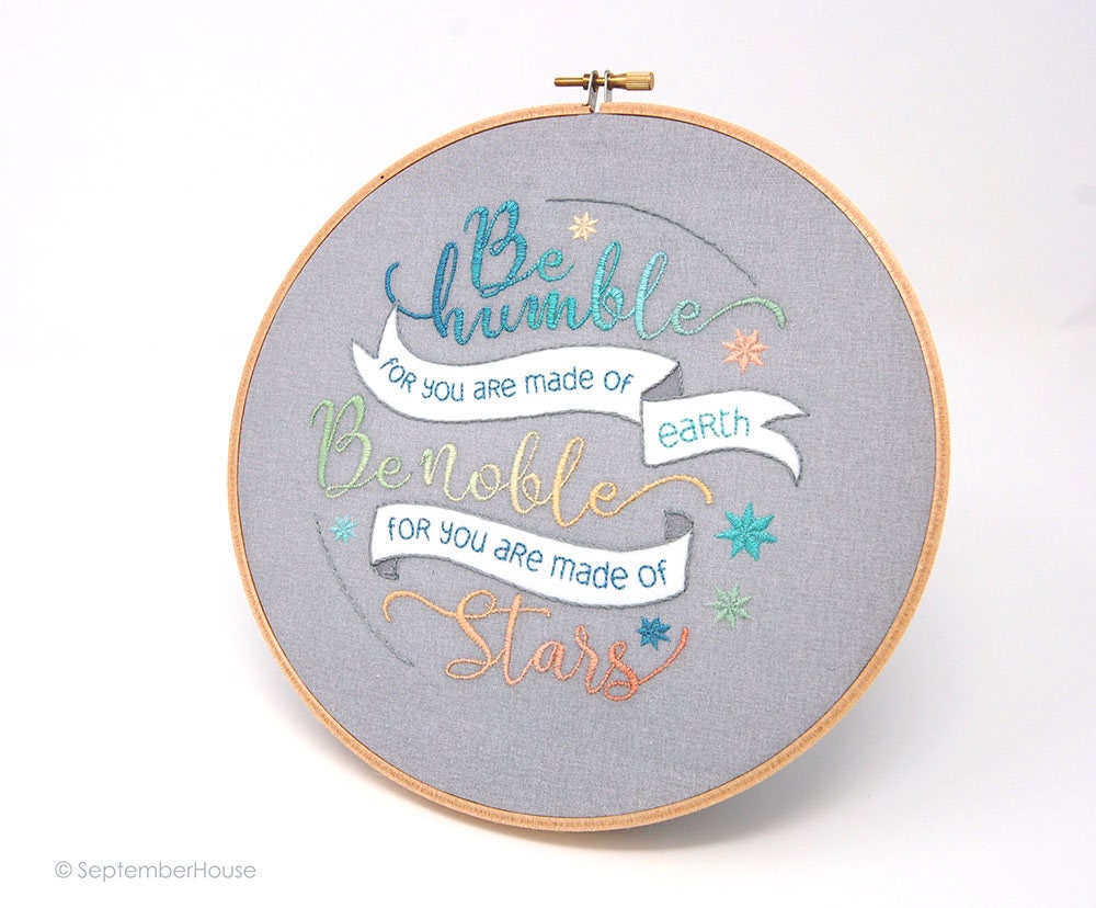Embroidery Kit | Quote Wall Art Embroidery | Nursery Wall Art | DIY B…