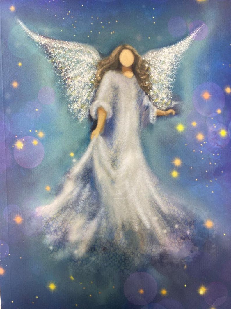 Commissioned Personal Acrylic Painting of YOUR Guardian Angel ...