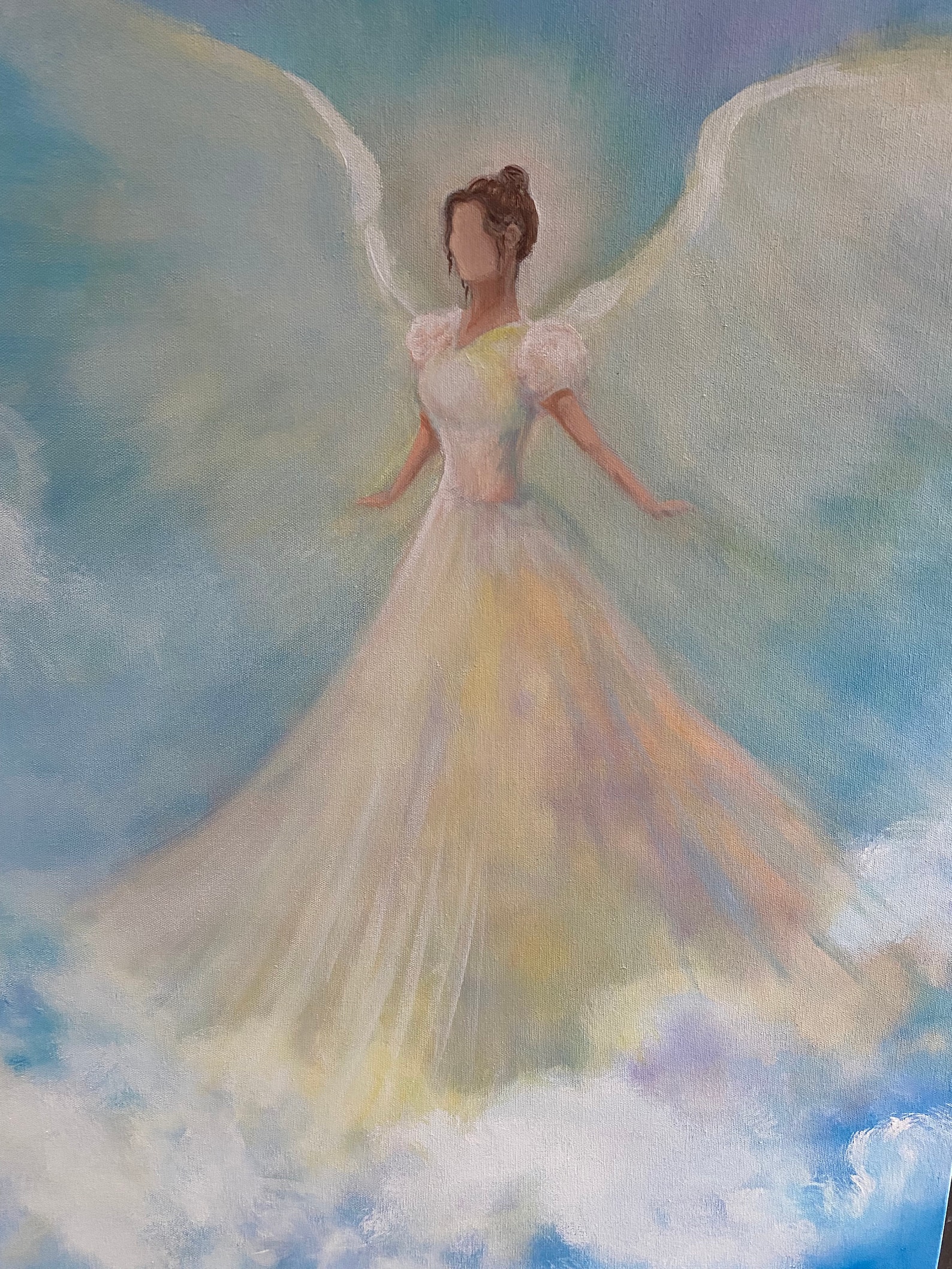 Original Acrylic Painting Spiritual Healing Energy Angel Free - Etsy
