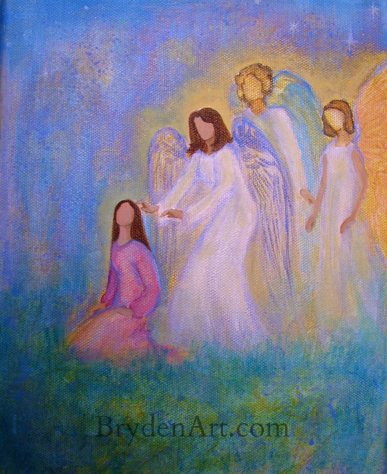 Commissioned Acrylic Painting of YOUR Guardian Angel with image 8