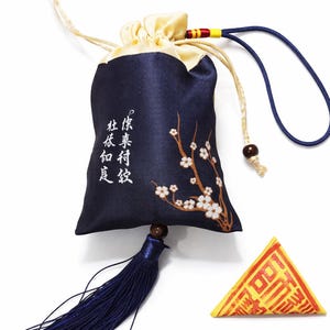 Handmade Taoist Blessed lucky charm: Good Luck Spiritual talisman blue