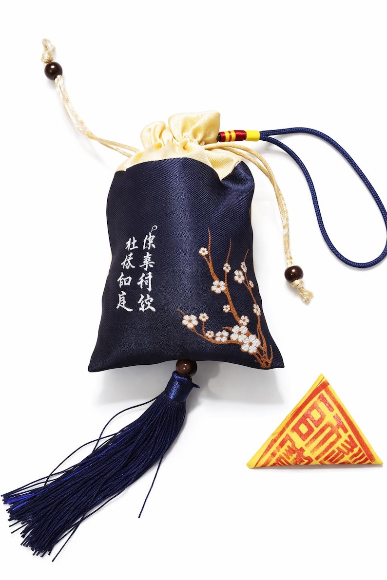 Handmade Taoist Blessed lucky charm: Good Luck Spiritual talisman blue