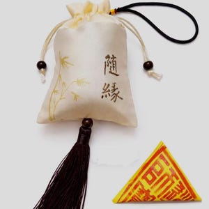 Handmade Taoist Blessed lucky charm: Good Luck Spiritual talisman white