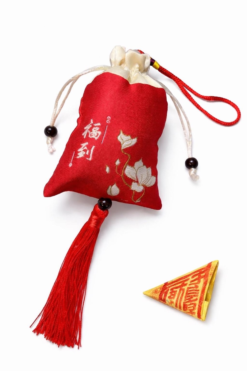 Handmade Taoist Blessed lucky charm: Good Luck Spiritual talisman red