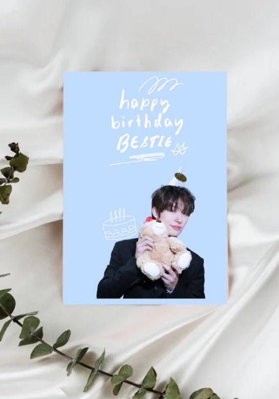 Ateez Song Mingi Birthday Greeting Card | Digital Download