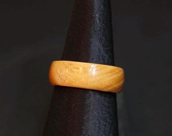 Anillo de madera de roble (talla 8 EE. UU.) - Hecho a mano - Duradero - Hipoalergénico - Alianza de boda/compromiso
