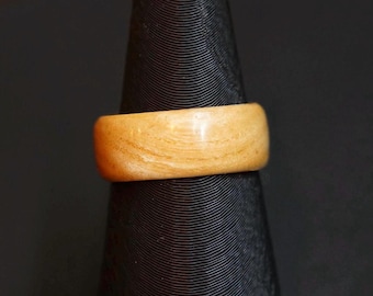 Anillo de madera de roble (talla 8 EE. UU.) - Hecho a mano - Duradero - Hipoalergénico - Alianza de boda/compromiso