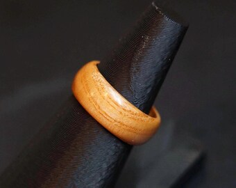 Anillo de madera de roble (talla 7.5 EE. UU.) - Hecho a mano - Duradero - Hipoalergénico - Alianza de boda/compromiso