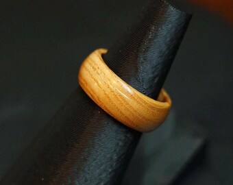 Anillo de madera de roble (talla 7.5 EE. UU.) - Hecho a mano - Duradero - Hipoalergénico - Alianza de boda/compromiso