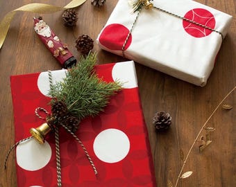 Japanese Furoshiki: Cotton Reusable Gift Wrap Eco-Friendly Sustainable Fabric Wrapping Cloth Gift for Her Christmas Wrapping