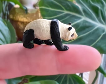 Miniature Panda Figurine - Waterproof and Terrarium-Safe