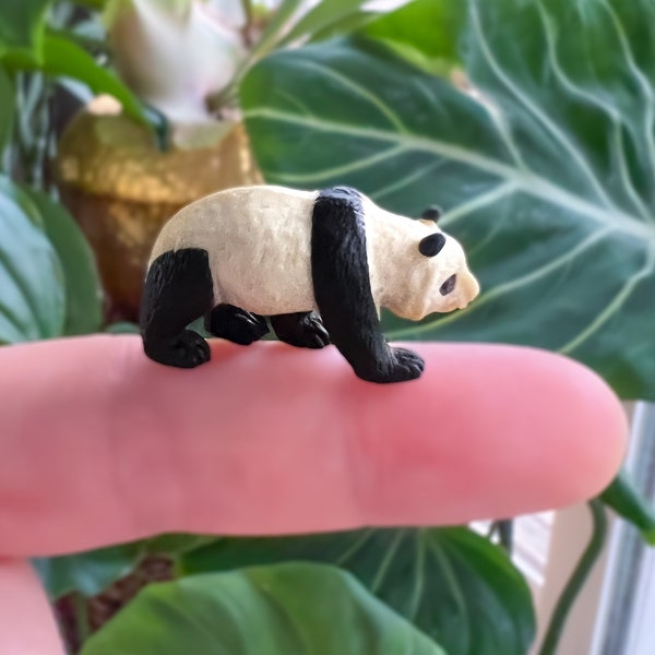 Miniature Panda Figurine - Waterproof and Terrarium-Safe