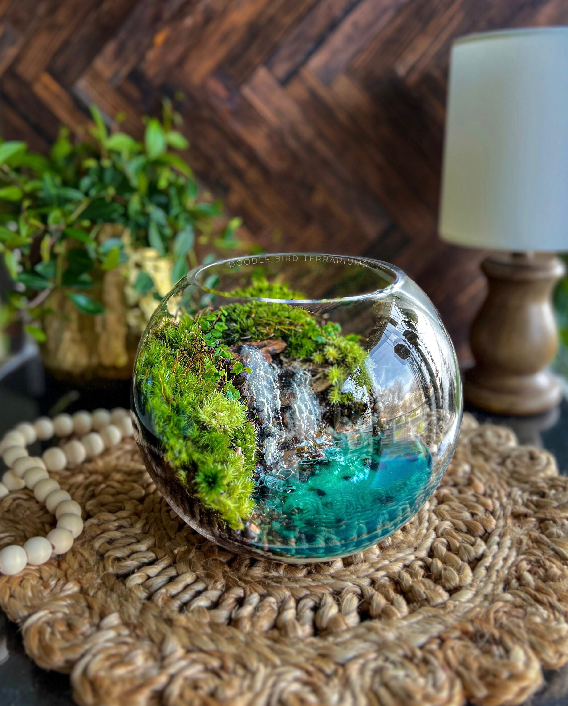 I Put a Waterfalls Terrarium in my Table (Custom Build) 