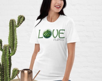 Unisex ‘LOVE Plants’ Terrarium T-Shirt - Available in Black or White