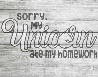 Sorry, my unicorn ate my homework SVG and JPEG