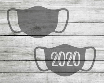 Mask SVG, JPG & PNG - blank and with 2020 *Instant Download*