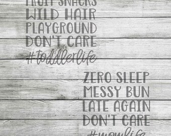 Mom Life and Toddler Life SVG, PNG & JPG *Instant Download*
