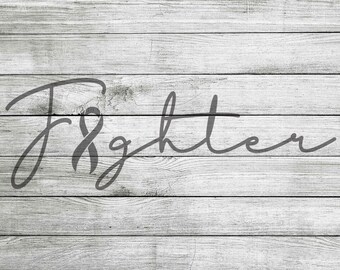 Fighter Cancer Ribbon SVG, JPEG and PNG *Instant Download*