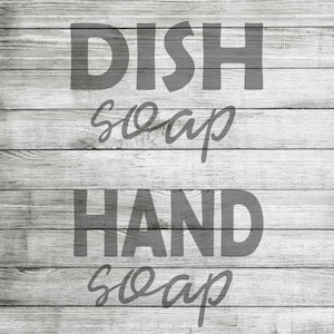 Hand soap & schotel zeep jar label SVG en JPEG-Instant Download