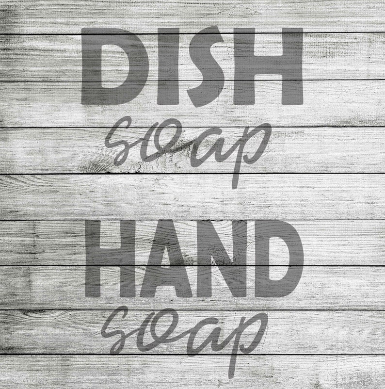 Hand Soap & Dish Soap Jar Label SVG and JPEG Instant | Etsy