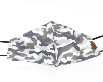 Authentic CC Beanie Face Mask - Grey Camo with Filter Pocket