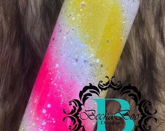 Custom 20oz Skinny Glitter Swirl Glitter Tumbler