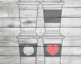 Coffee Cups SVG, PNG & JPG *Instant Download*