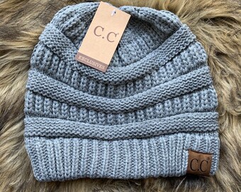 Lt. Melange Grey CC Brand Classic Knit Beanie