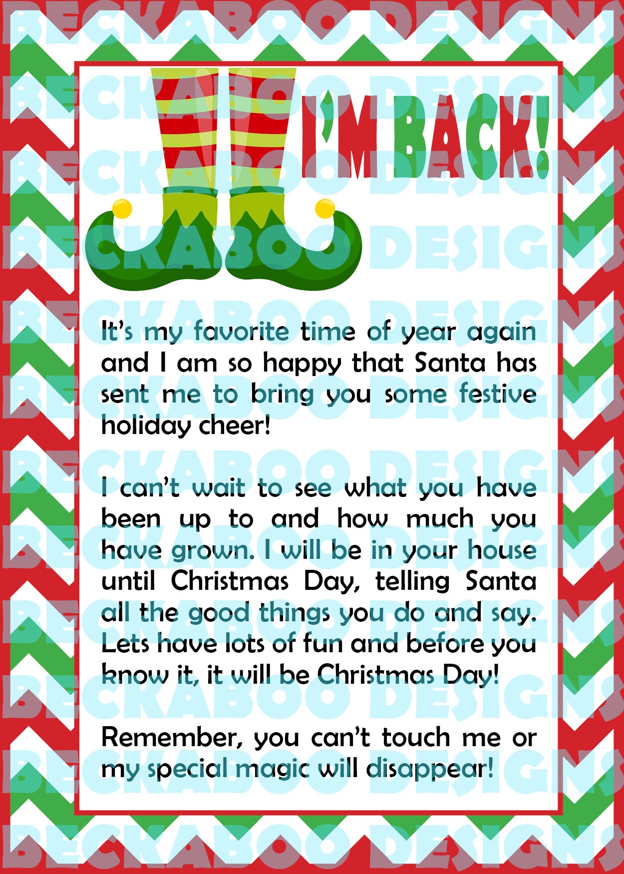 Welcome Back Elf On The Shelf Letter Printable