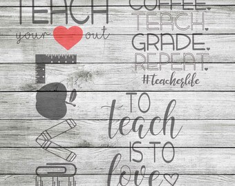 Teacher Bundle SVG & JPEG