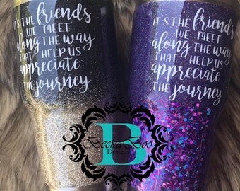 Custom Friendship Glitter Tumbler