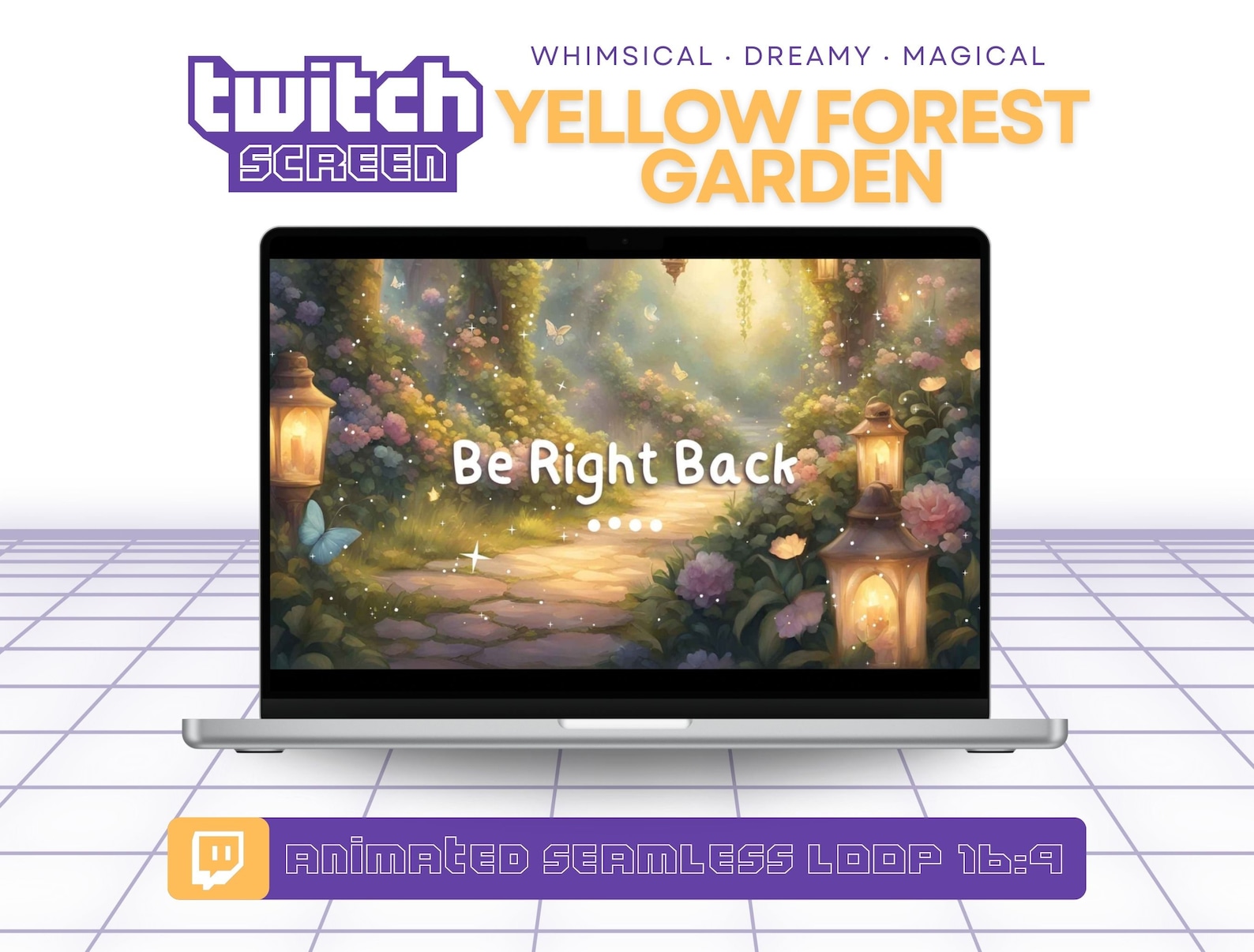 Twitch Stream Screens Overlays Package Twitch Animated Vtuber ...